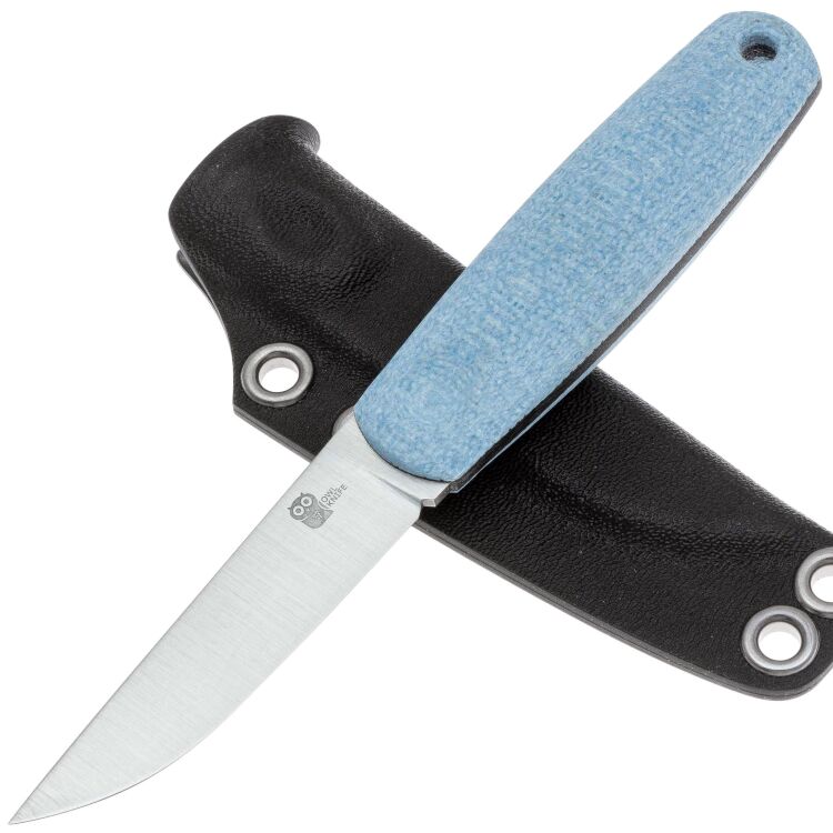 Нож Owl Knife Liza сталь Elmax рукоять микарта Джинс голубая