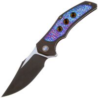 Нож We Knife Magnetron blackwash сталь CPM-20CV рукоять Black Ti/Flamed Ti