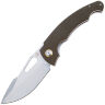 Нож Artisan Cutlery Xcellerator stonewash сталь AR-RPM9 рукоять Green Micarta