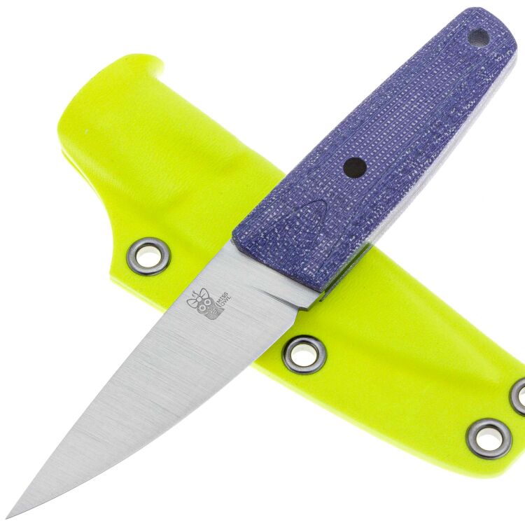Нож Owl Knife Tyto XS Miss Owl JM390 микарта Джинс фиолетовая | Магазин ножей Forest-Home