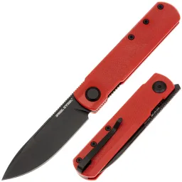 Нож Real Steel G-Drop black сталь Nitro-X7 рукоять Red G10 (7802BR)