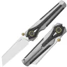 Нож Kizer Staff satin сталь S45VN рукоять Grey Titanium/Carbon Fiber