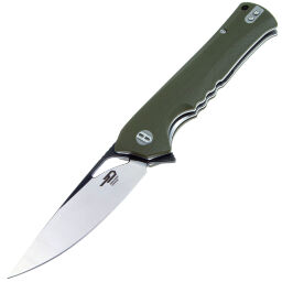 Нож Bestech Muskie Blackwash/Satin сталь D2 рукоять Green G10 (BG20B-2)