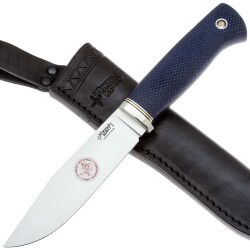 Нож Южный Крест Бер Эксперт сталь М390 рукоять мельхиор микарта синяя (367.5356 РЗ)