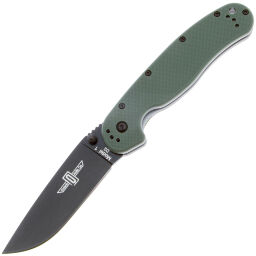Нож Ontario RAT-1 Black сталь D2 рукоять Olive Drab GRN (8868OD)