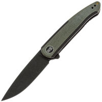 Нож WE Knife Smooth Sentinel Blackwash сталь CPM-20CV рукоять Black Ti/Green Micarta (WE20043-4)