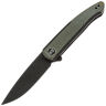Нож We Knife Smooth Sentinel Blackwash сталь CPM-20CV рукоять Black Ti/Green Micarta (WE20043-4)