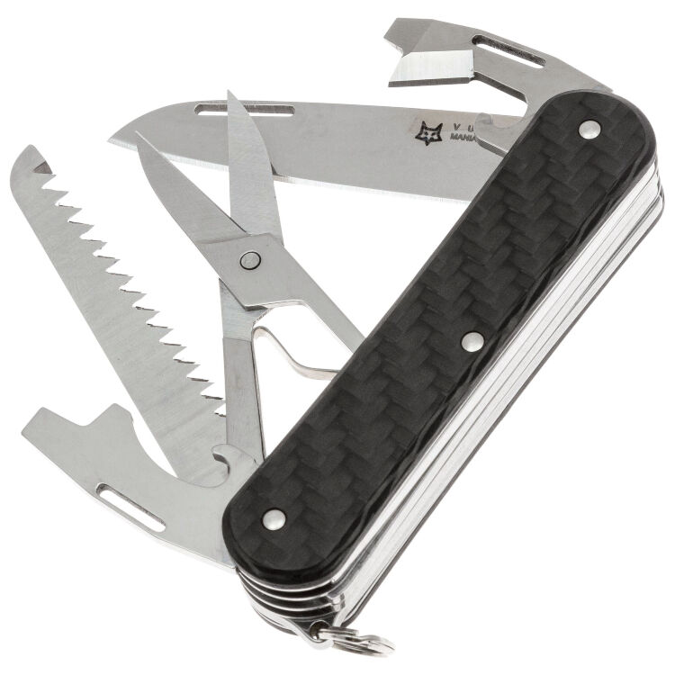 Нож FOX Vulpis Multipurpose-5 сталь M390 рукоять Carbon Fiber (FX-VP130-SF5 CF)