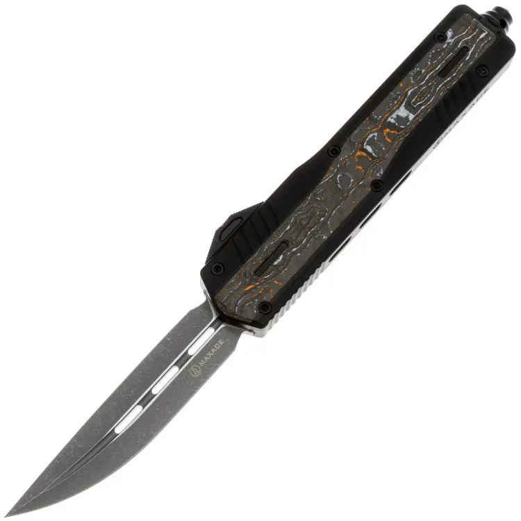 Нож Maxace Medusa S/E Naginata ZBP сталь M390 рукоять Giants Carbon Fiber/Aluminium