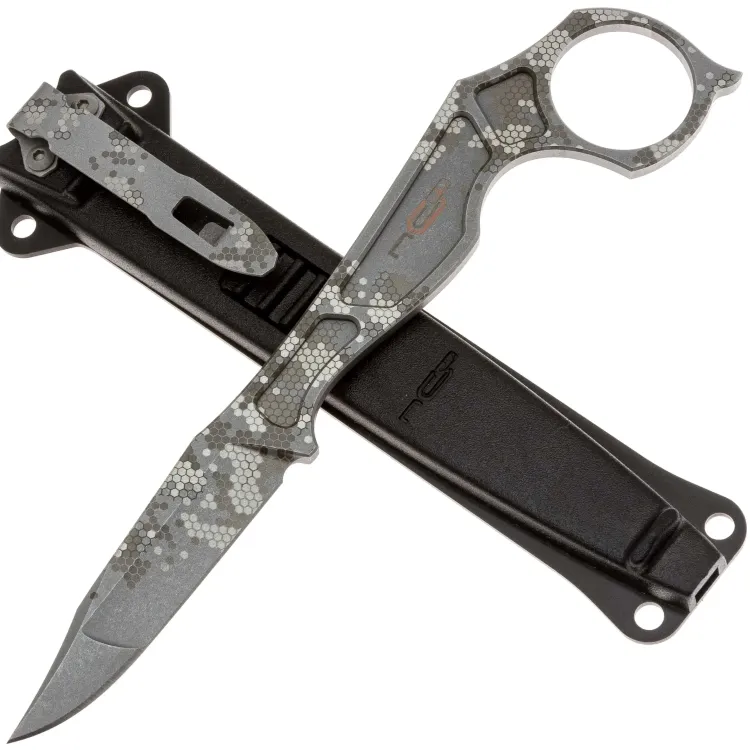 Нож N.C. Custom Thorn Razvedos Edition Hexagon stonewash сталь AUS-8