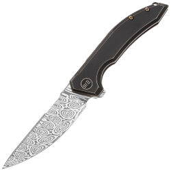 Нож WE Knife Quixotic сталь Heimskringla Damasteel рукоять Black/Bronze Ti (WE21016-DS1)