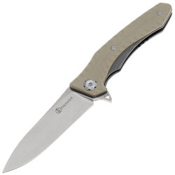 Нож Maxace Zealot 2.0 cталь K110 stonewashed рукоять Brown G10
