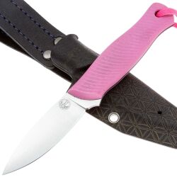 Нож 7 Ножей Колибри Гибрид конвекс сталь N690 рукоять Pink G10