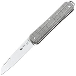 Нож FOX Vulpis 55 сталь M390 рукоять Grenade Pattern Gray Titanium (FX-VPGP130 Ti)