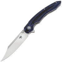 Нож Bestech Fanga сталь D2 рукоять Blue G10/Carbon Fiber (BG18E)