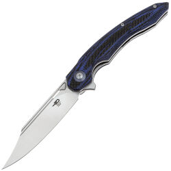 Нож Bestech Fanga сталь D2 рукоять Blue G10/Carbon Fiber (BG18E)