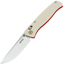 Нож SRM Medal stonewash сталь 10Cr15CoMoV рукоять Ivory G10 (255L-GT2)