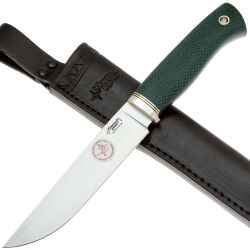 Нож Южный Крест Длинный Джек Эксперт сталь М390 рукоять мельхиор/микарта изумруд (371.5352 РЗ)