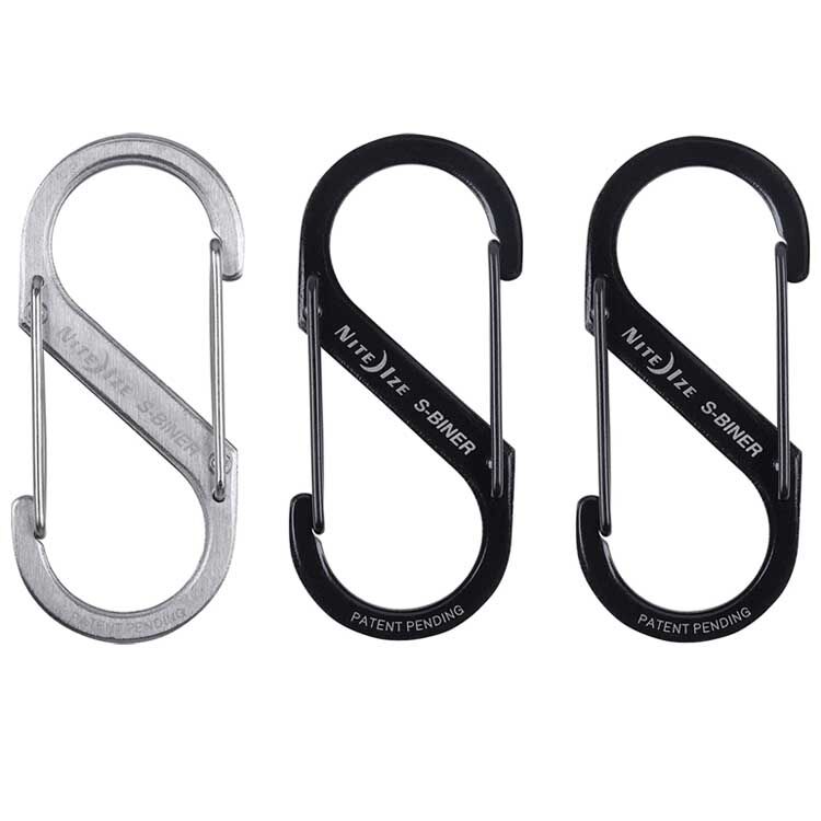 Карабин Nite Ize S-Biner Dual Carabiner #3 Black/Stainless 3 pack (SB3-A1-3R3)