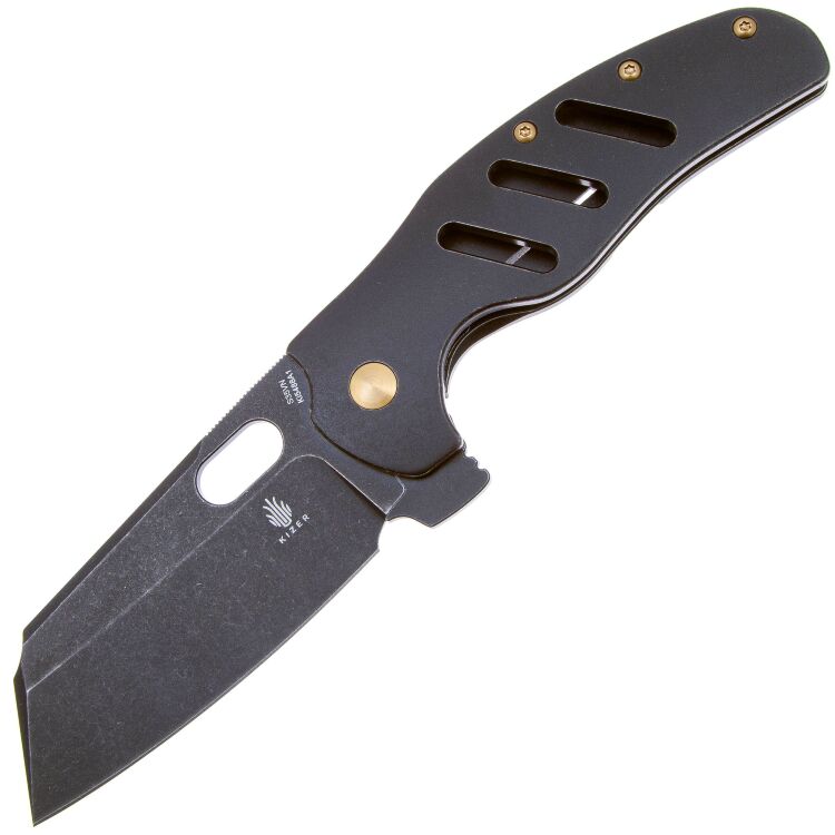 Нож Kizer C01c XL blackwash сталь S35VN рукоять Black Titanium