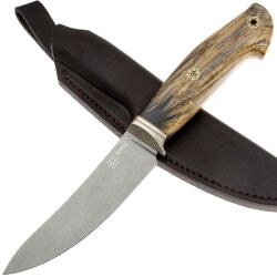 Нож Скинер сталь QPM53 рукоять стаб.кубанский ясень (Гончаров Р.А.)