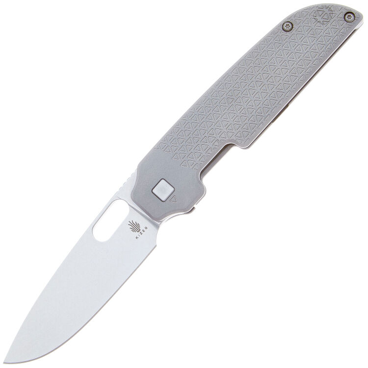 Нож Kizer Varatas stonewash сталь S35VN рукоять Titanium