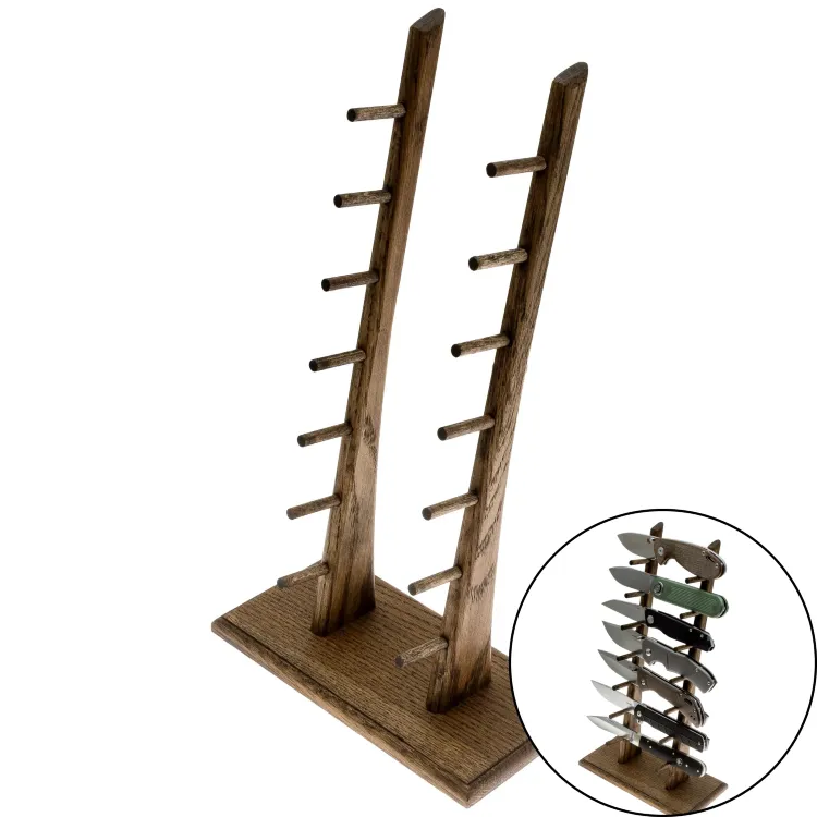 Стойка на 7 складных ножей DIS-02 Дуб